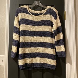 Navy & Cream Sweater